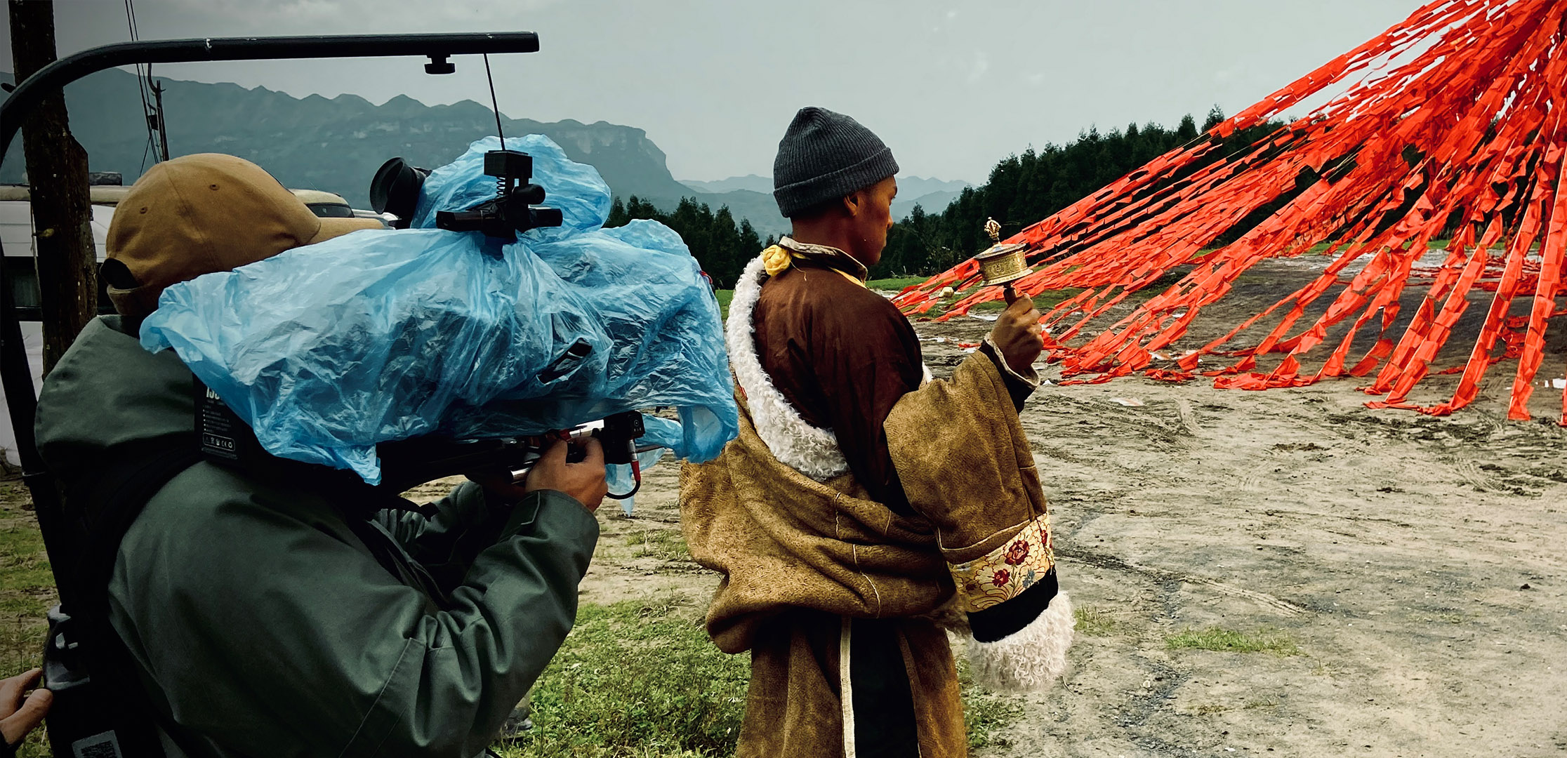 我们摄制组在高海拔西藏拍摄汽车广告现场花絮